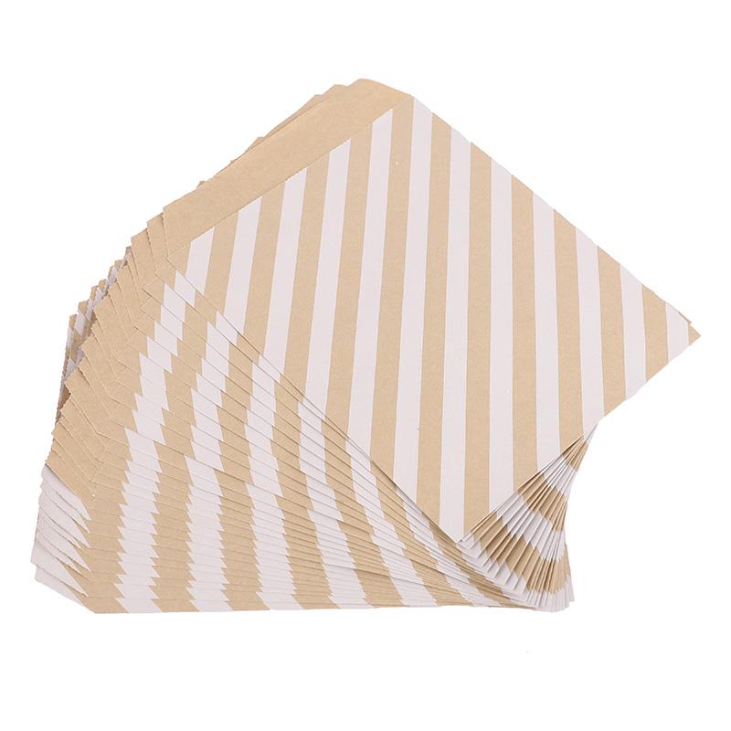 25/50pcs 13x18cm Kraft Paper Candy Cookie Bags Wedding Favors Thank You Gift Packing Bag For Guest Birthday Party Decor Supplies