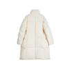 ELLE French Style Basic Warm Goose Down Solid Color Stand Collar Down Jacket Women outerwear Off-White EY49605
