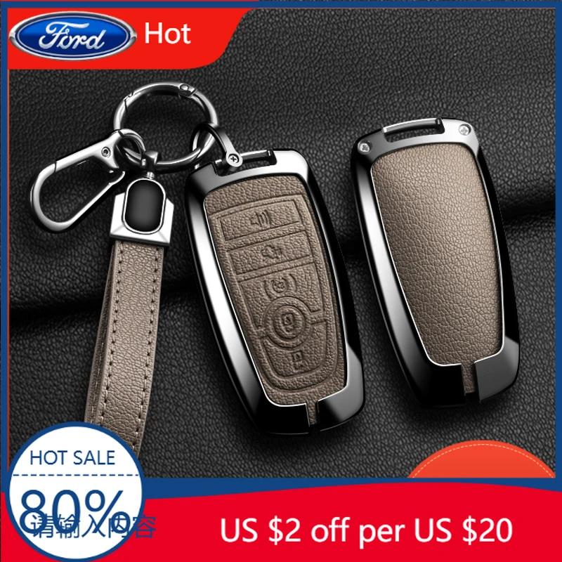 Car Sticker 2026 Hot For Ford New Alloy Style Car Key Case Cover Shell For Ford Maverick Focus Edge Explorer Expedition Everest
