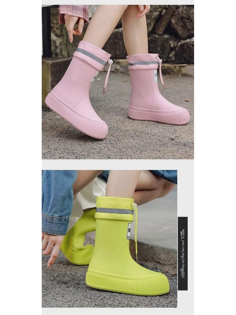 Women's 2024 Fashionable Waterproof Rain Boots – Non-Slip, Comfortable & Durable for Camping