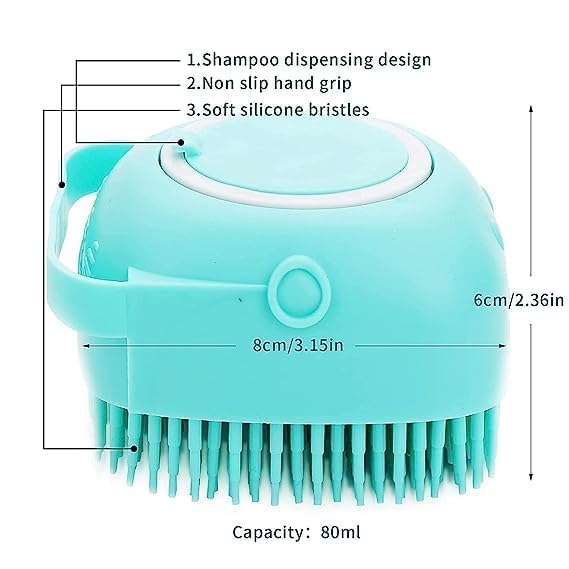 NPB Store Silicon Massage Bath Brush, Scalp & Bathing Brush for Cleaning Body Silicon Wash Scrubber, Cleaner & Massager for Shampoo, Soap Dispense