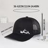 Mountain & Pine Tree Print Trucker Hat Adjustable Unisex Mesh Outdoor Hiking Sun Hat