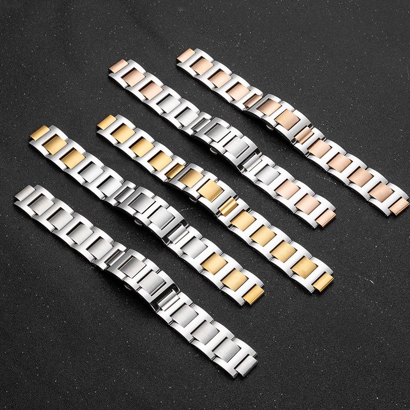 Stainless Steel Replacement Strap for Cartier Ballon Bleu - Men's & Women's Convex Mouth Watch Bracelet