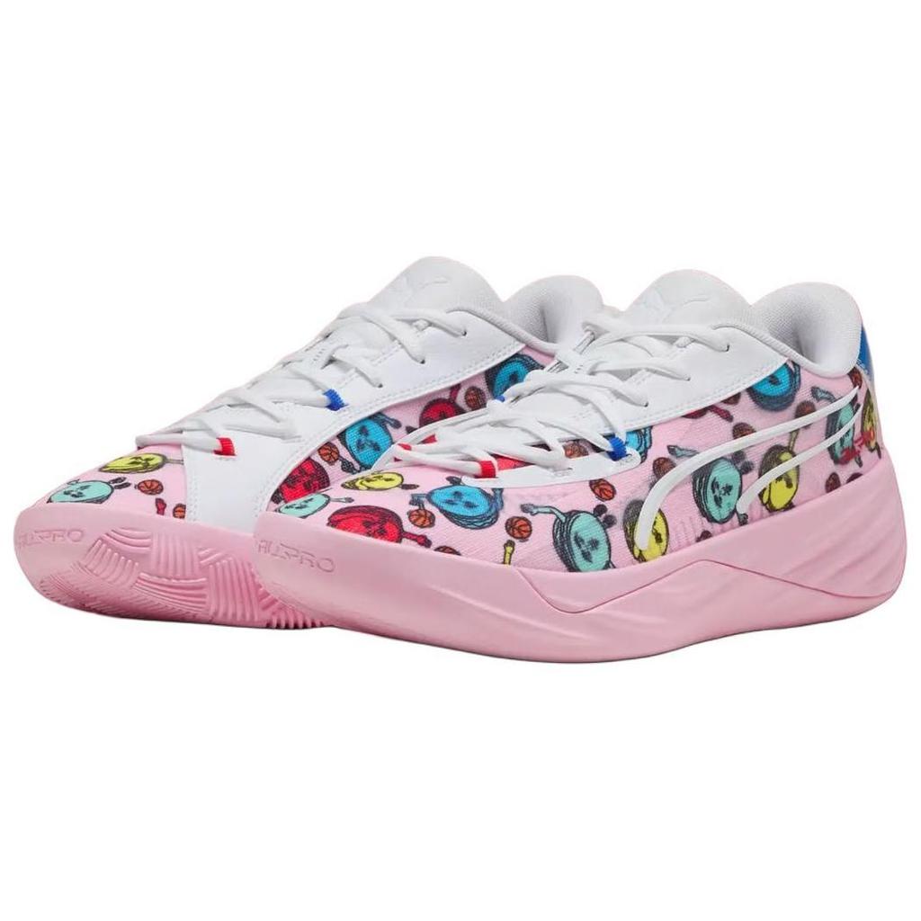 Puma All-Pro Nitro Comfortable Non-Slip Durable Low-Top Basketball Shoes Men sneaker Pink White 312523-01