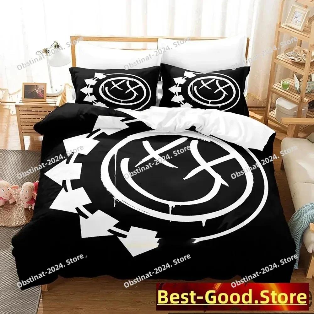 3D Fashion Blink-182 BAND LOGO Bedding Set Printed single Comforter Quilt Duvet Cover Pillow Case 3 Pieces Sets Kids Adult Size