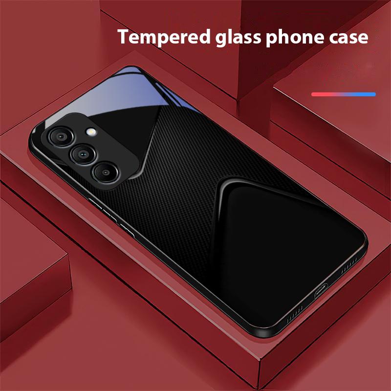 Simple And Large For Samsung Galaxy A15 5G 54 4G 51 50 24 35 90 71 12 51 53 52S 80 22 34 Black Tempered Glass Phone Case
