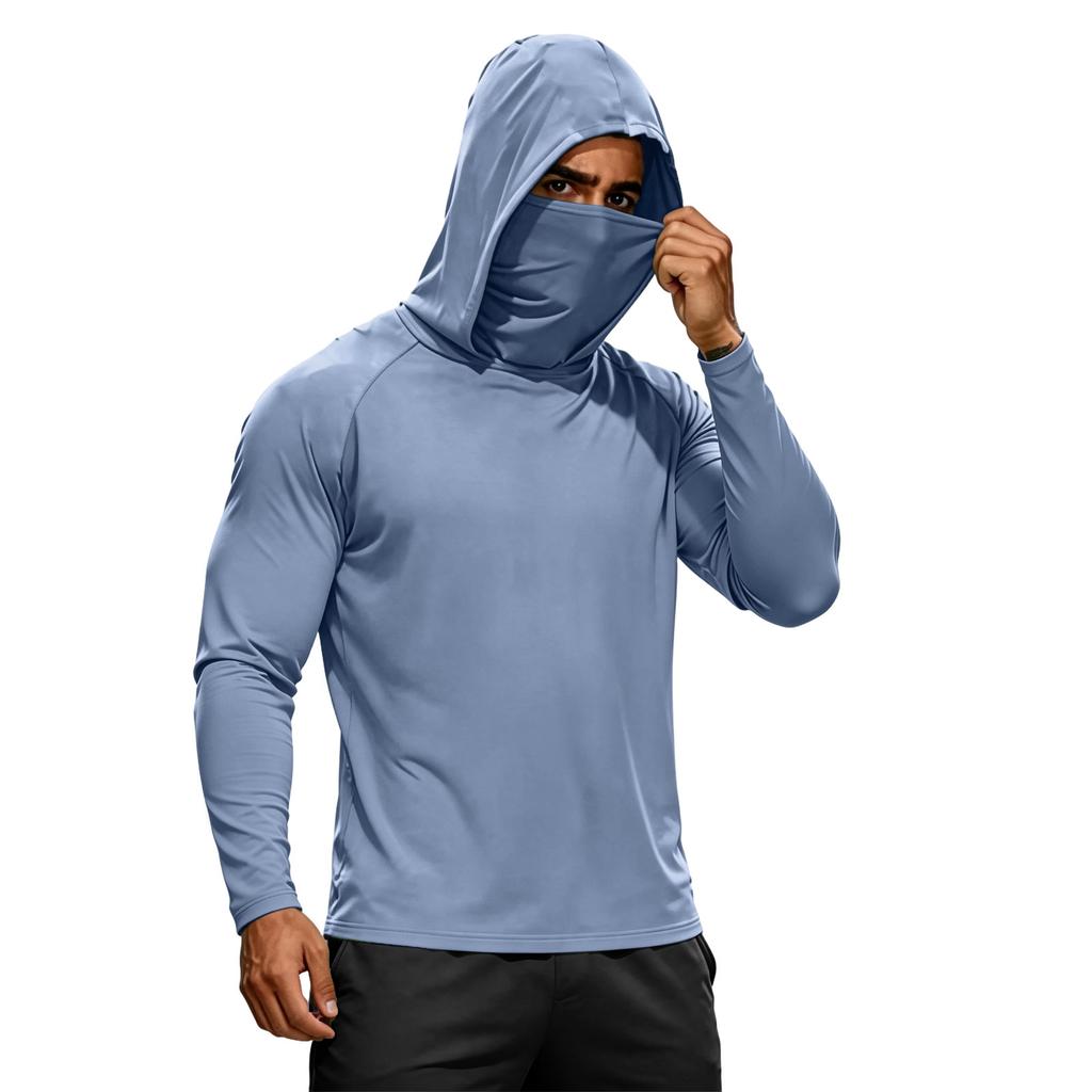 Men's Summer Quick-dryingLong-sleeved T-shirt Sun ClothingFishing FitnessSports Hded Long-sleeved Tp