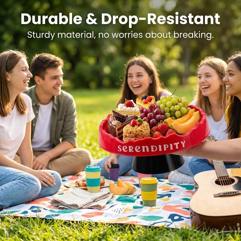 Plastic Cake Stand Detachable Pedestal Fruit Bowl Drain Hole Food Serving Dish Stackable Snack Dessert Plate Kitchen Tableware