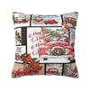 Weihnachtlich Festlich Vintage Rote Trucks Und Baum Kissenbezug Kissenhülle Für Party Heimdeko Kissenbezug Weiche Kissenbezüge Geschenk