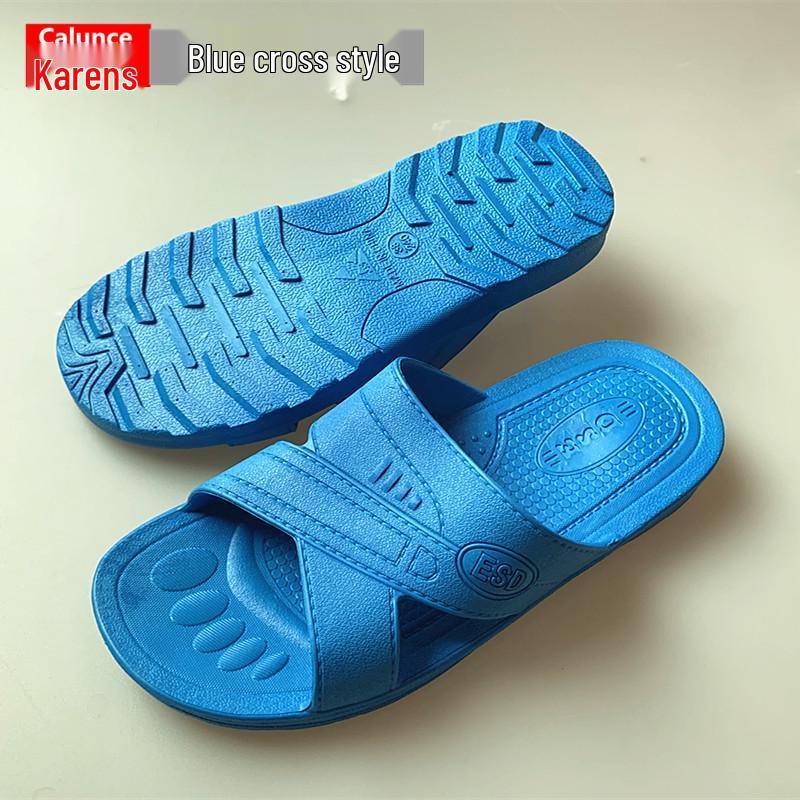 Anti-Static Dust-Free Slippers: Comfortable, Purifying Footwear for Cleanrooms - Available In Blue, Black, and White.