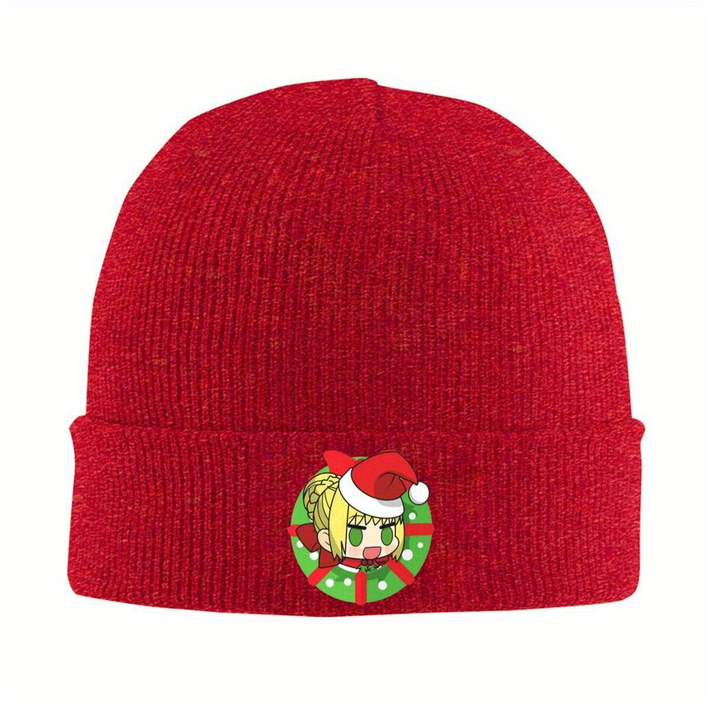 Padoru Astolfo Christmas Hats Autumn Winter Beanies Baggy Caps Unisex Women Acrylic Knitted Hat