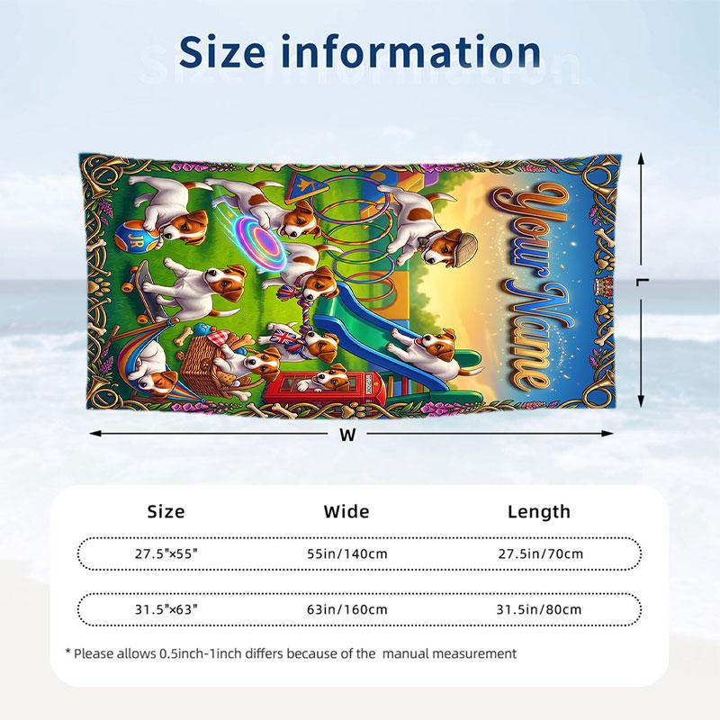 Celebration Party Theme Beach Towel Personalized Custom Name & Text Soft Quick Dry Beach Towel for Swimming Travel