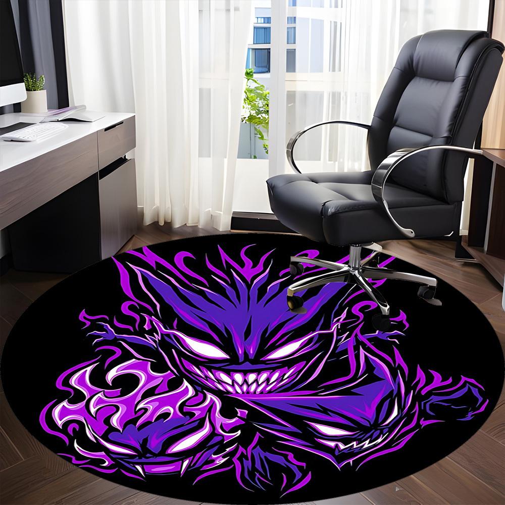 1pc Evil Spirit Office Round Area Rug, Under Office Chairs Bedroom Living Room Home Decor, Room Deco