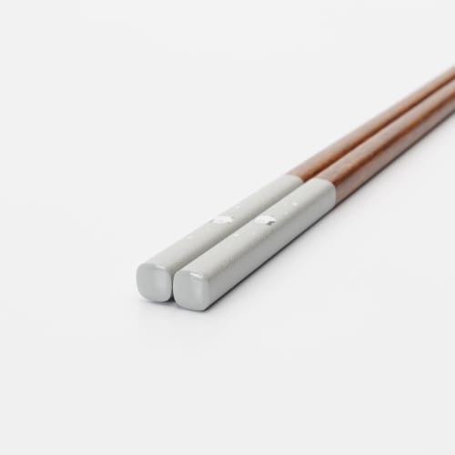 Sunlife Chopsticks, Dishwasher Safe, Adult, Long, Cute, 22.5cm, Shimaenaga (Long-tailed Tit) Design, Natural Wood, Gray, Made In Japan, H-06757