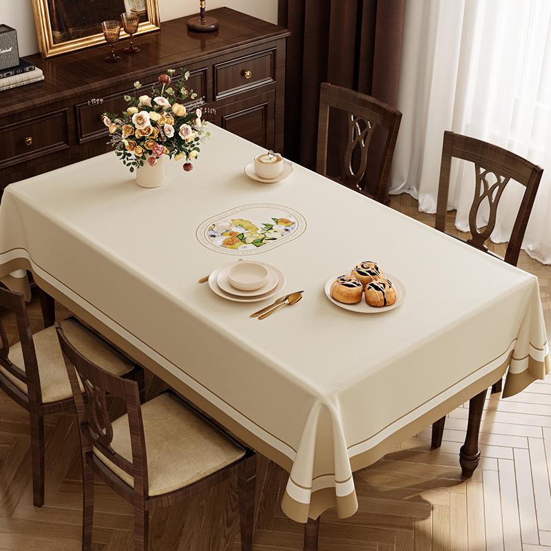 Environmentally Friendly and Odorless Imitation Sheepskin Table Cloths Heat-resistant Leather Tablecloth Rectangular Restaurant Decorative Fabric
