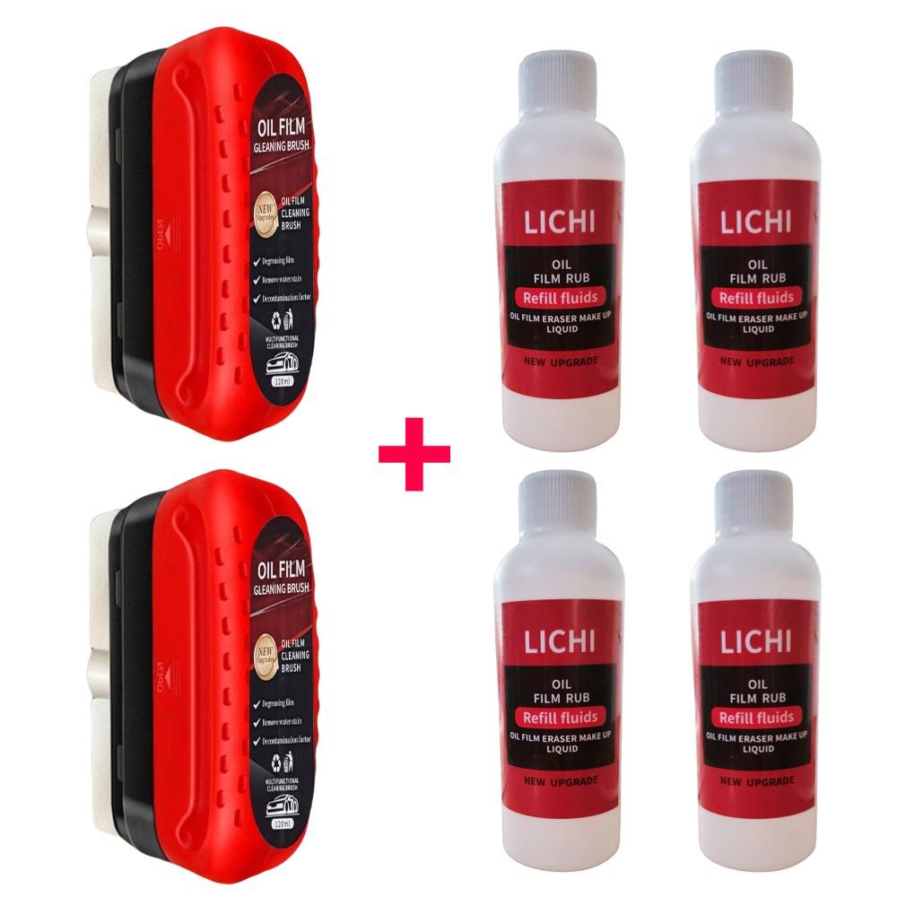 Car Glass Oil Film Remover Automotive Glass Sponge Cleaning Brush Front Inner Windshield Glass Oil Film Cleaner for Car Cleaning