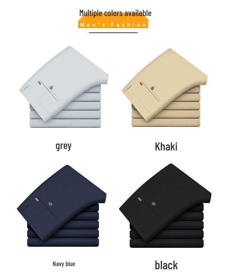 Men's Bamboo Fiber Ice Silk Casual Straight Pants
