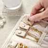 Popular Foldable Jewelry Case Roll Travel Organizer Portable for Journey Earrings Rings Diamond Necklaces Brooches Storage Bag