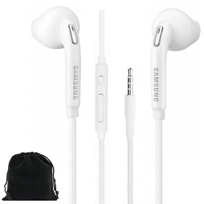 Auricolari Cablati SAMSUNG Samung Cuffie Originali per Galaxy S10 S10e Note A31 Microfono Volume Telecomando Include Custodia in Velluto Nero Bianco 3.5mm In-Ear