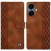 For Samsung Galaxy A06 4G Leather Case Imprinted Checkered Pattern Wallet Stand Flip Phone Cover