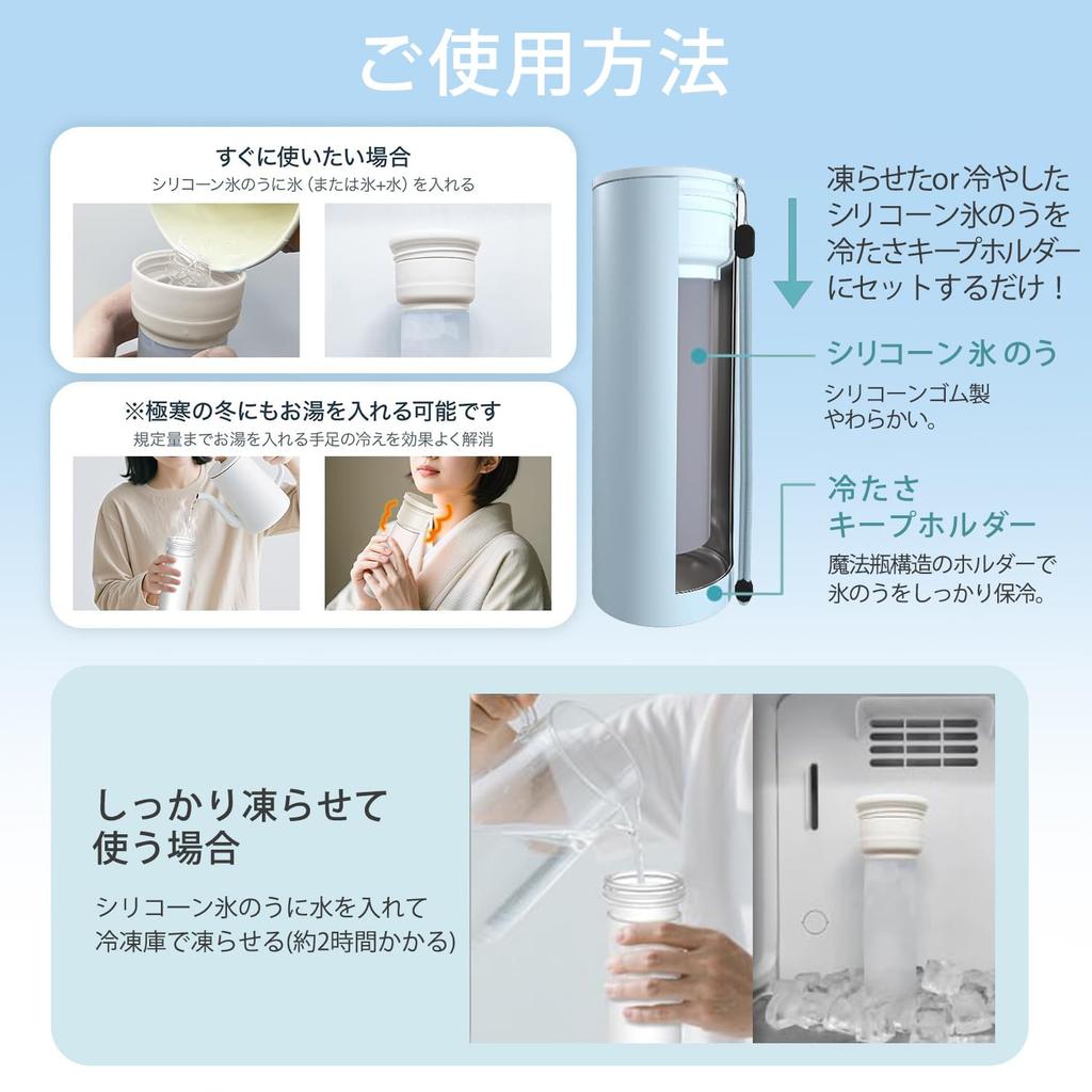For 2025 Keeps Food Cold for Up To 20 Mini Ice Vacuum Rapid Cooling Dual Perfect for and Outdoor Heatstroke Prevention [New & Hours] Pack,