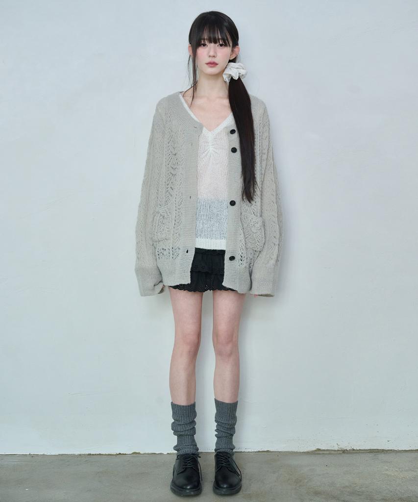 Reise Miya Fog Rain Cardigan [L/Grey]