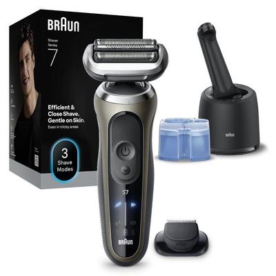 Afeitadora eléctrica hombre - Braun - Serie 7 72-C7200CC - Afeitado apurado - Cabezal Flex 360° - 3 modos de afeitado