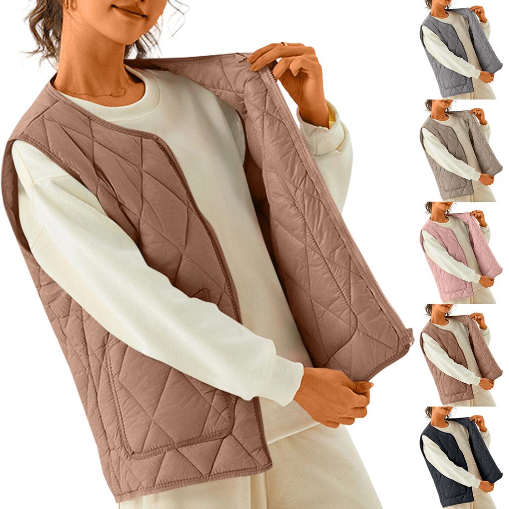 Women's Fashion Light Jacket Stand Collar Multicolor Zipper Button Coat