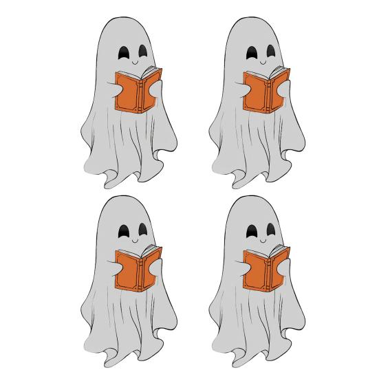 Průhledná záložka duch Halloween Roztomilý duch Záložka na čtení Gotický čtenářský doplněk pro milovníky knih Dárky