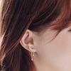 100% 925 Silver Fashion Shiny Crystal Angel Wings Ladies`Long Drop Earrings Women Jewelry Female Christmas Gift Cheap