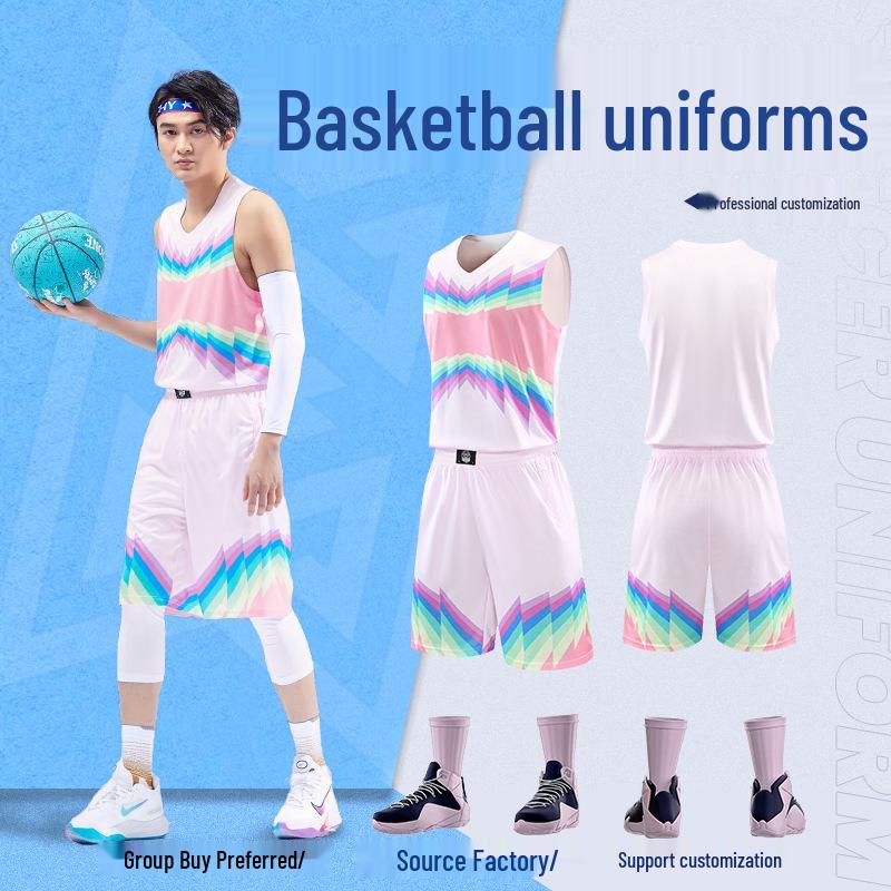 Set Tricou de Baschet Respirabil cu Uscare Rapidă pentru Copii și Adulți: Uniformă de competiție de vară