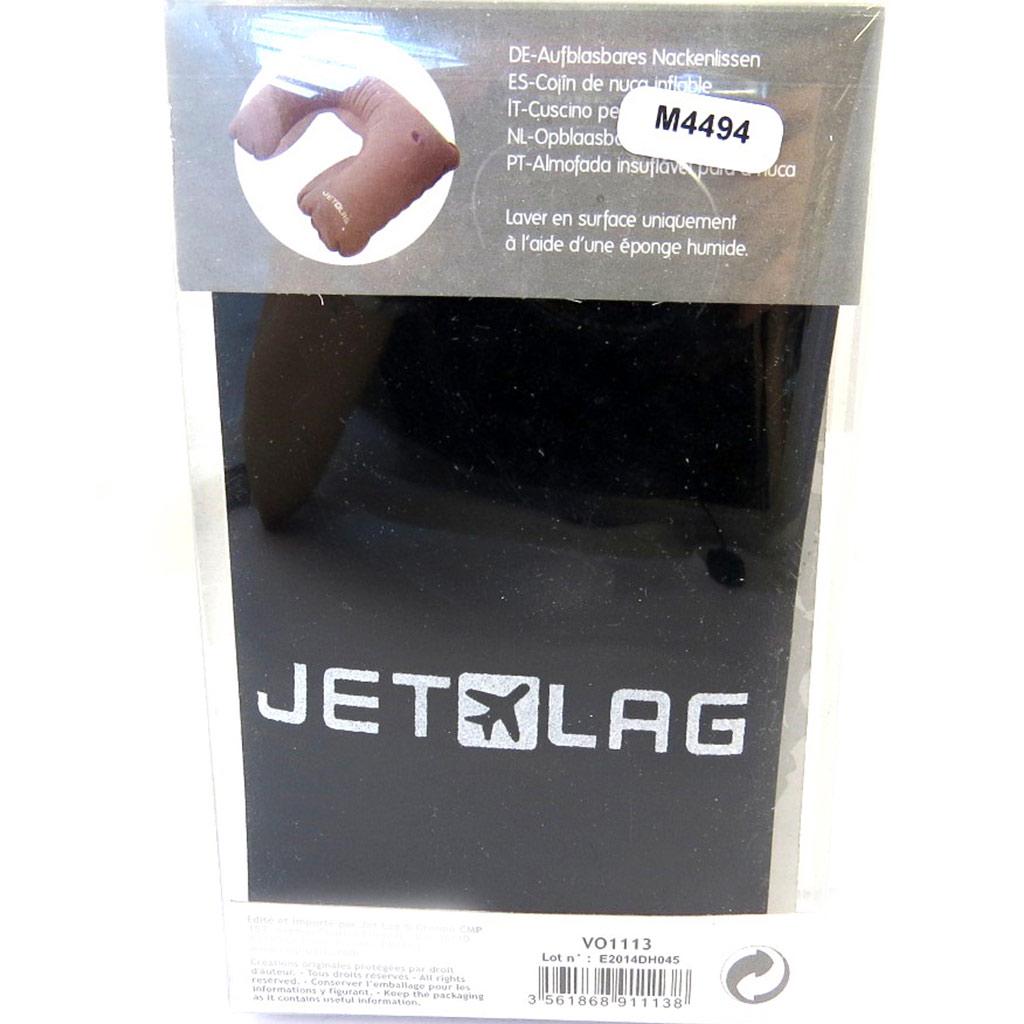 Les Trésors De Lily [M4494] - Coussin de nuque 'Jet Lag' noir (gonflable)