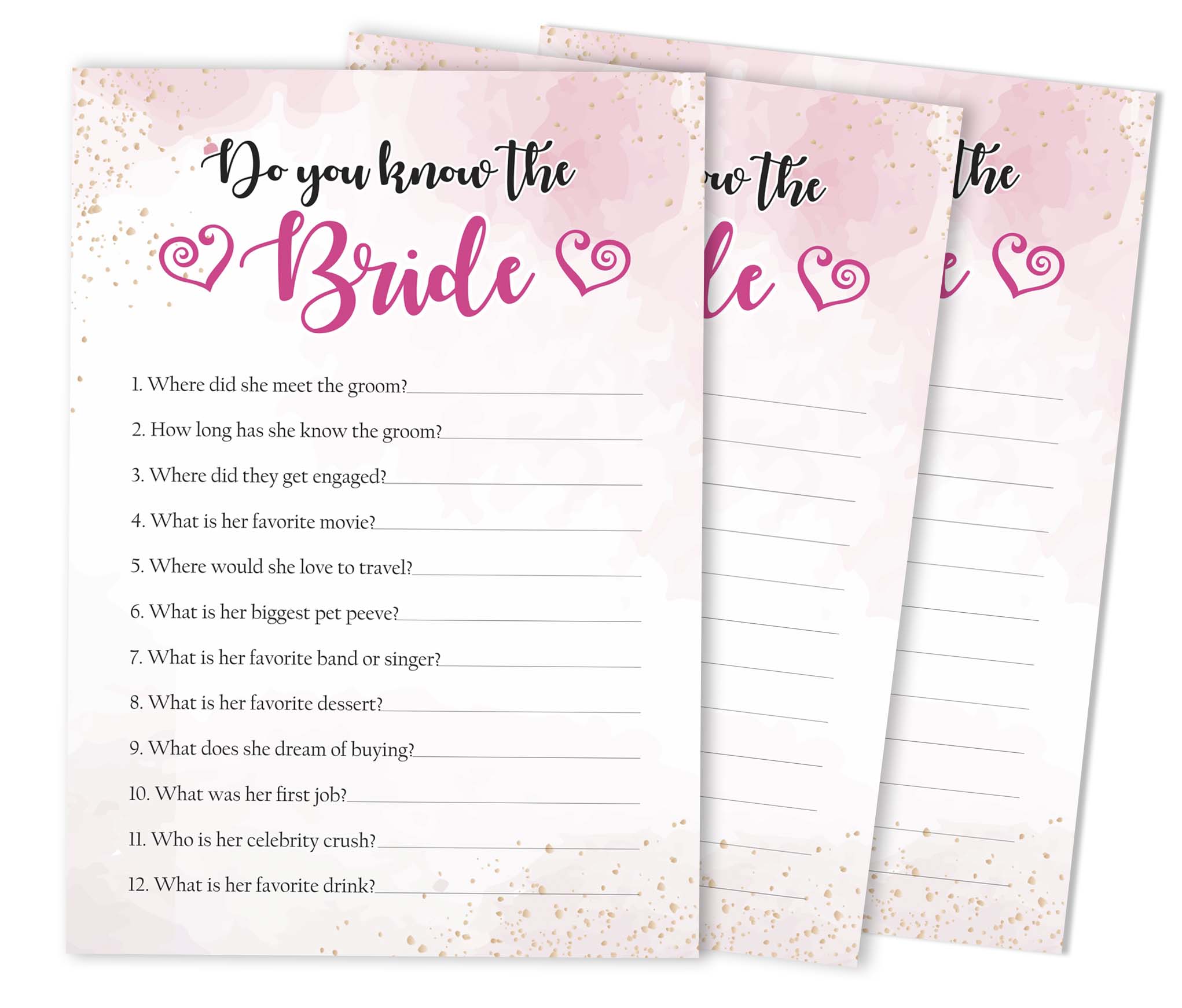 

Inkdotpot 50A Акварельний СплескA БінгоA ГраA КарткиA Для Весільного Дівич-Вечора Оптом Порожні Квадратні Заповнювальні Подарунок 5 x 7 Inches білий