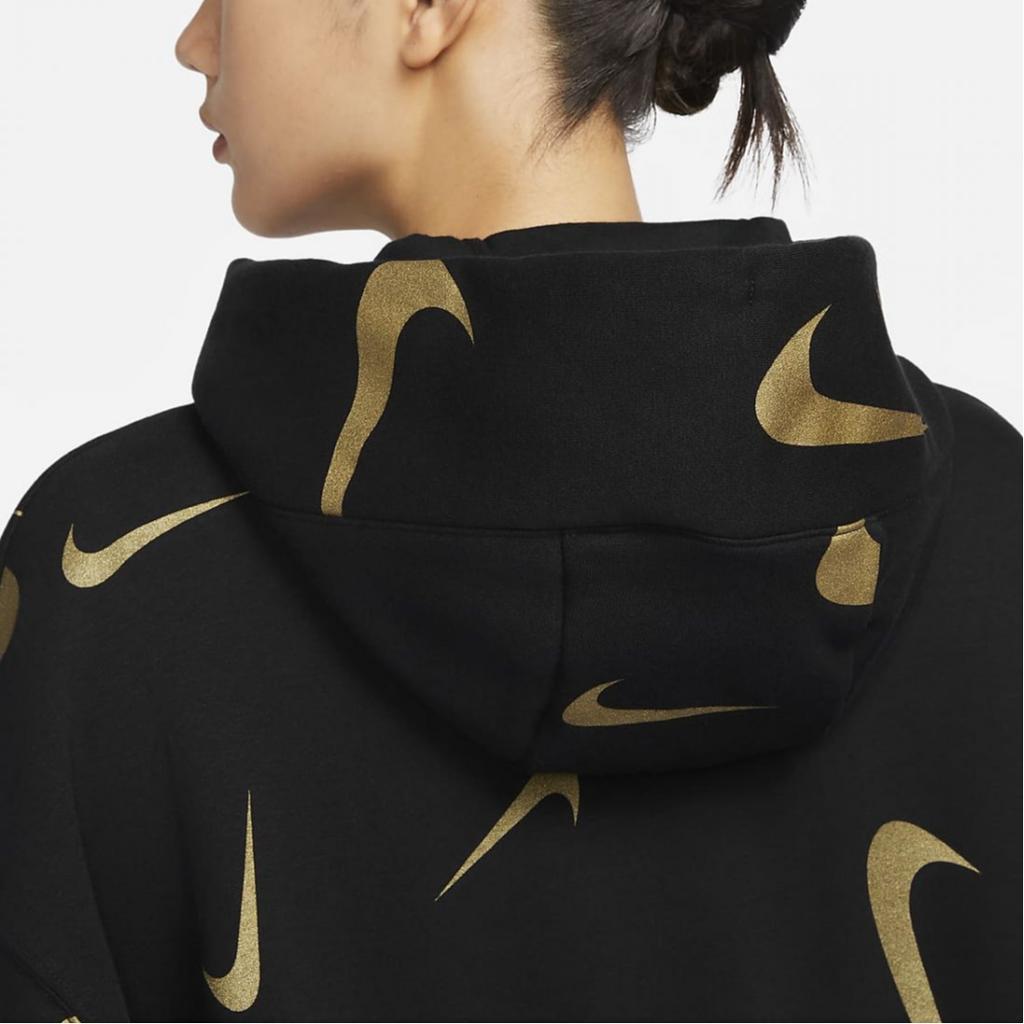 Nike Sweatshirts Women's Black Hooded Moderate Regular FB8744-010