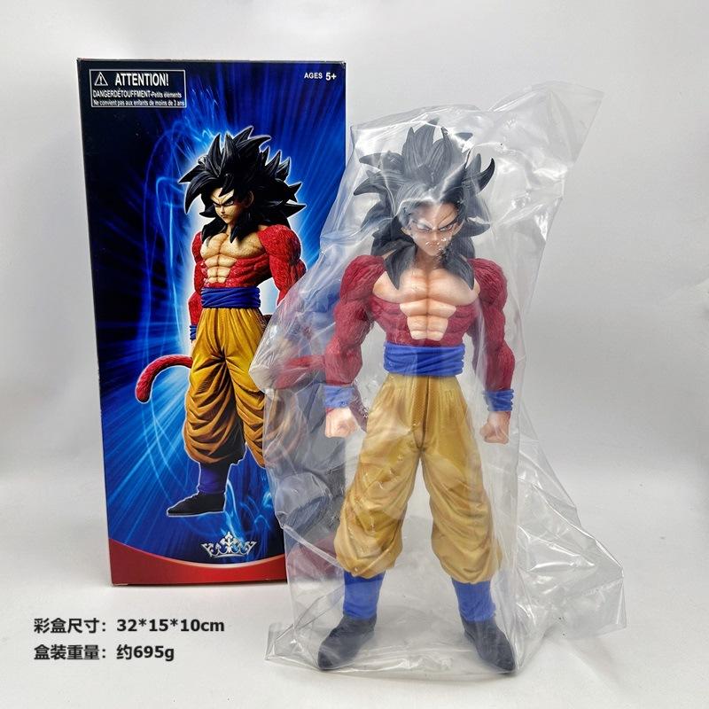 32CM Anime Dragon Ball GT Son Goku Super Saiyan 4 Standing Model Toy Gift Collection Action Figure PVC Extra Large Model