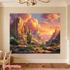 2D flat sunset desert scenery photography background cloth suitable for home garden use polyester