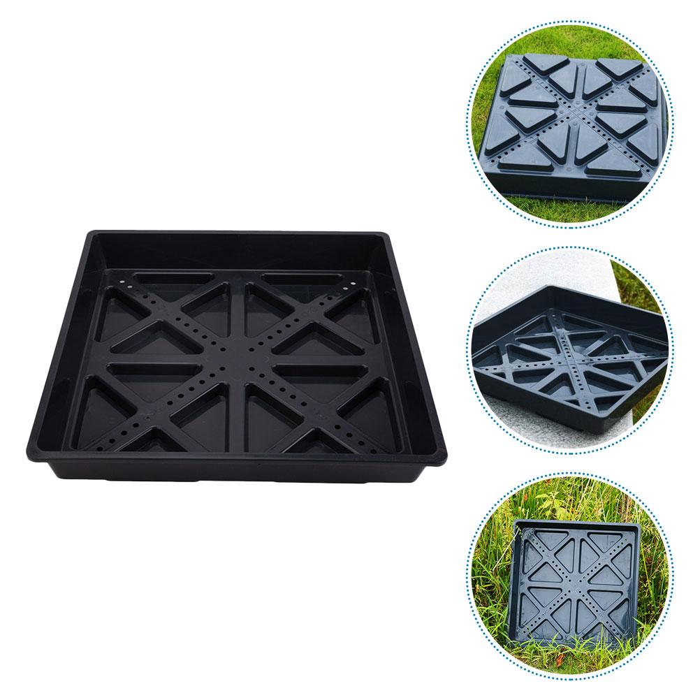 Heat Dissipation Planting Pot Premium Plastic Growing Tray Black Planter Toughness High Strength Suitable Parking Lot Roof