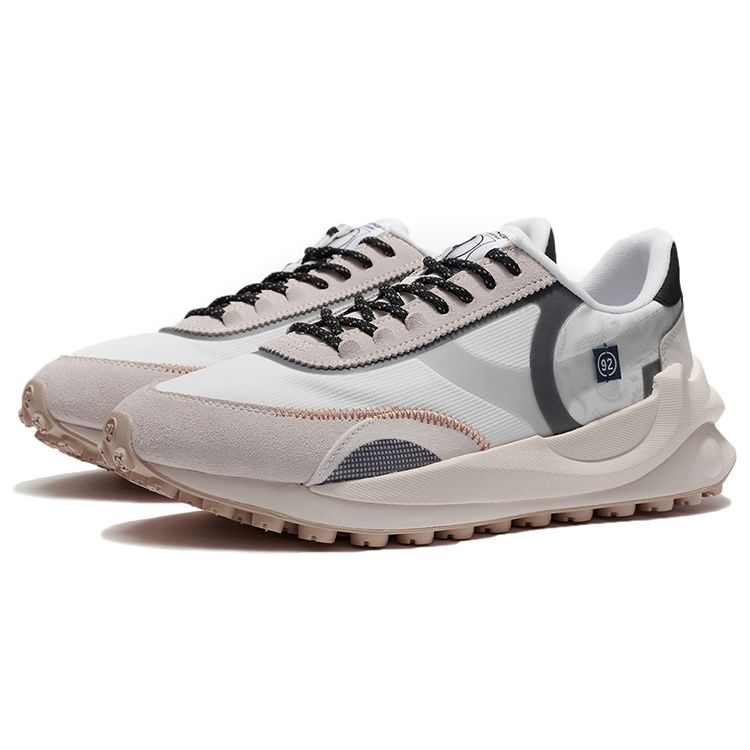 Li Ning Round And Square Wear-Resistant Non-Slip Shock Absorbing Low-Top Running Shoes Men Running Shoes Gray AGCS013-5