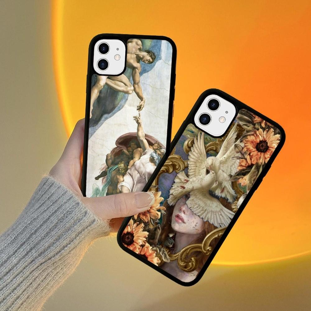 Renaissance Art Phone Case Silicone PC+TPU For For iPhone 11 12 13 14 15 16 Plus Pro Max Cover