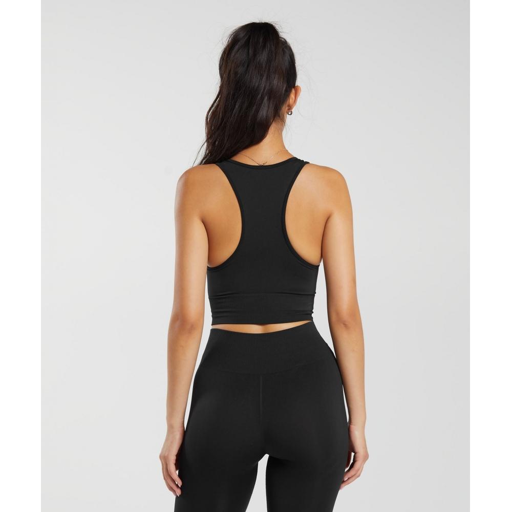 Gymshark Everyday Seamless Crop Tank Black B7a3h Bb2j