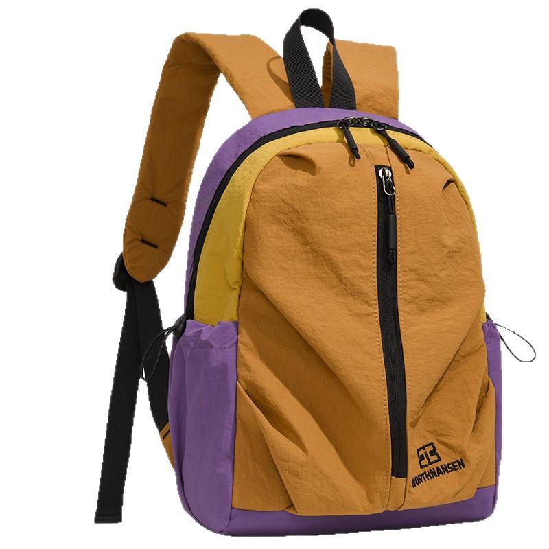 Schoolbag Trendy Backpack 1011 Autumn New Simple Texture Fashionable Student Schoolbag Large Capacity Casual Backpack