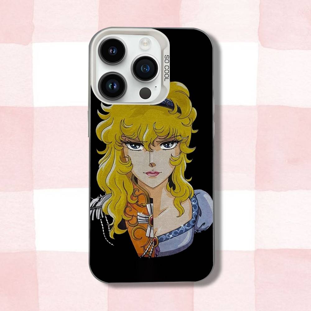 R-Rose Ainme Of V-Versailles Phone Case For iPhone 16,15,14,13,12,11,Pro,XS,Max,Plus,Mini,SE White Candy Matte Shockproof Cover