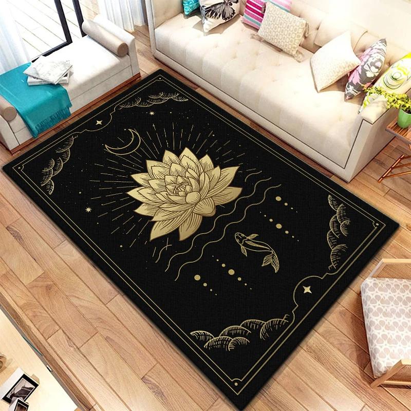 Scale of Justice Magic Astrology Esoteric Carpet for Living Room Rug Bedroom Kitchen Mats Anti-Slip Rugs Yoga Mat Decorative Rug