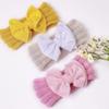 New Baby Warm Headband Winter Model, Cute Children's Creative Bow Wide Edge Headscarf, Baby Headband