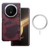 For Honor Magic V3 5G Magnetic Case Camouflage Red Aramid Fiber Phone Cover