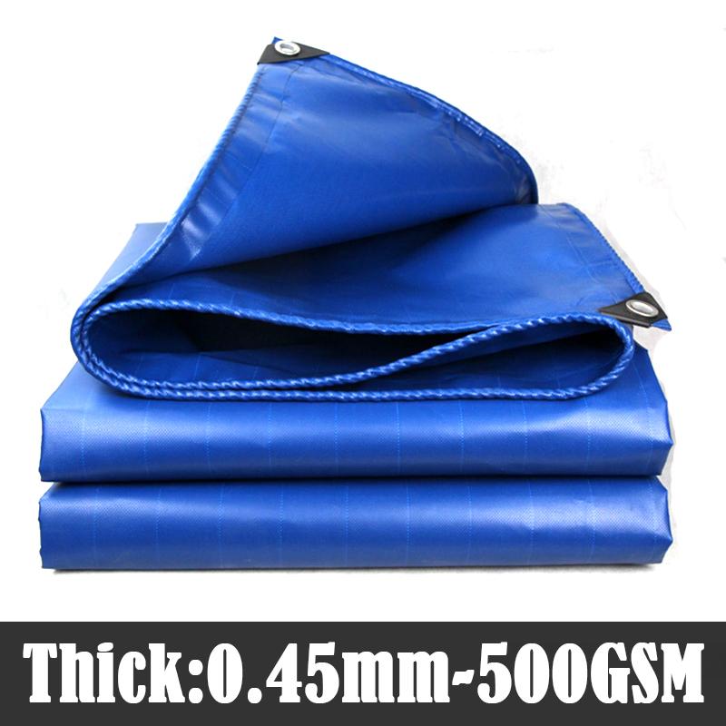 Thicken Heavy-Duty PVC Canvas Outdoor COATED BANNER Awning Anti-UV Camping Tent Pergola Sun Shelter Truck Heavy-Duty Tarp Cover (as the picture,1.9x1.4m)