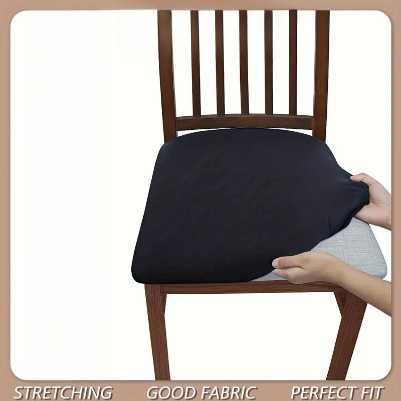

1 шт. однотонный высокоэластичный чехол для стула, мягкие чехлы для сидений стульев, удобный чехол для стула, защитный чехол для стула в минималистском стиле 1pcs chair cover чёрный