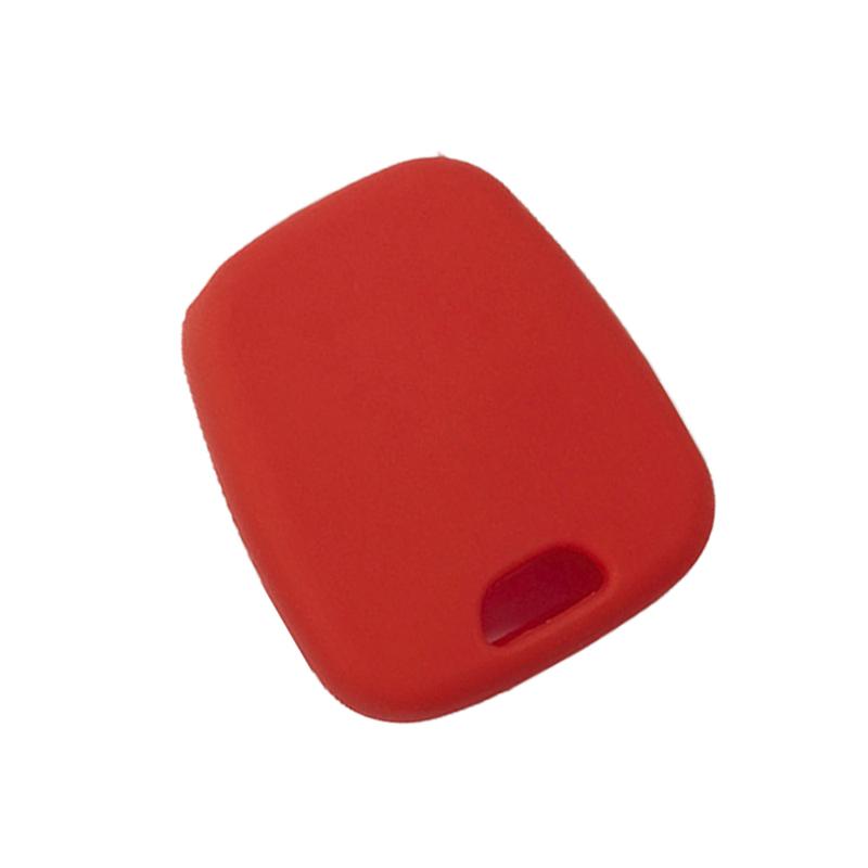 1Pc Black/Red/Blue Straight Plate 2-Key Silicone Keycase,For Toyota Aygo/Peugeot 107 206 307 207 408/Citroen C2 C3 C4,Car Parts