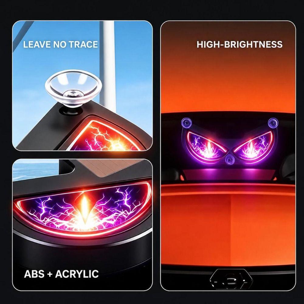 Suction Cup Devil Eyes Car Lights Wireless Car Atmosphere Light  Car Security Light