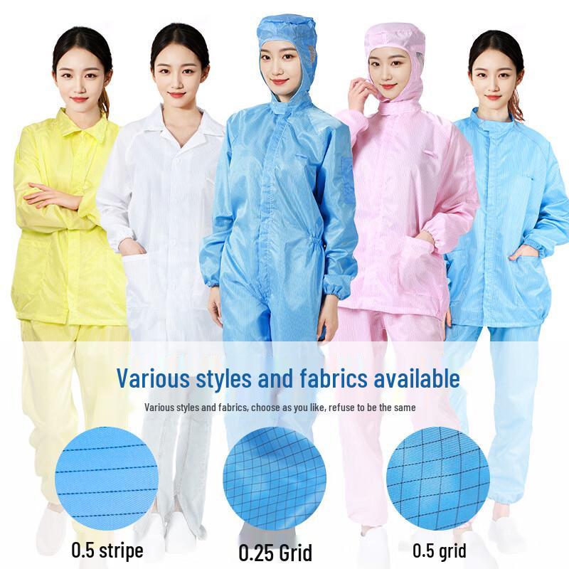 Striped Anti-Static Stand-Collar Work Suit